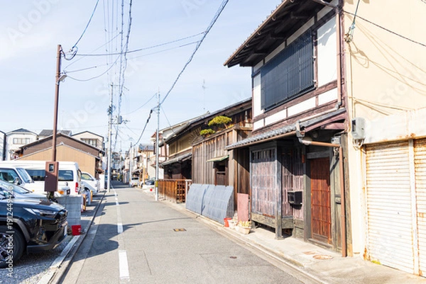 Obraz 京都市下京区のローカルな町並み