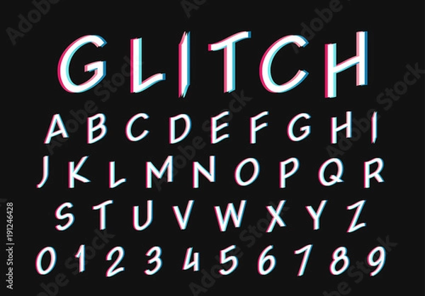 Obraz Glitch font