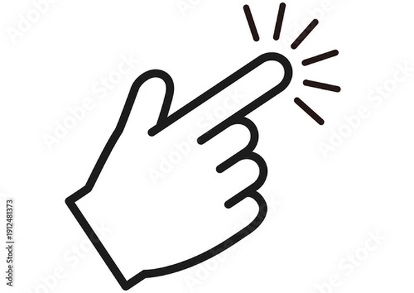 Obraz クリック, チェック, 注目, 選ぶ, 指, 押す, 注意, 決定, タッチ, おすすめ, 案内, 重要, 選択, 発見, 検索, ピクトグラム, カーソル, ポインター, マウス, 指す, 記号, マーク, ワンポイント, シンボル, サイン, タップ, スワイプ, ポイント, 手, 人差し指, イチ押し, スライド, アイコン, シンプル, プッシュ, イラスト, マウスカーソル, 矢印, ダ