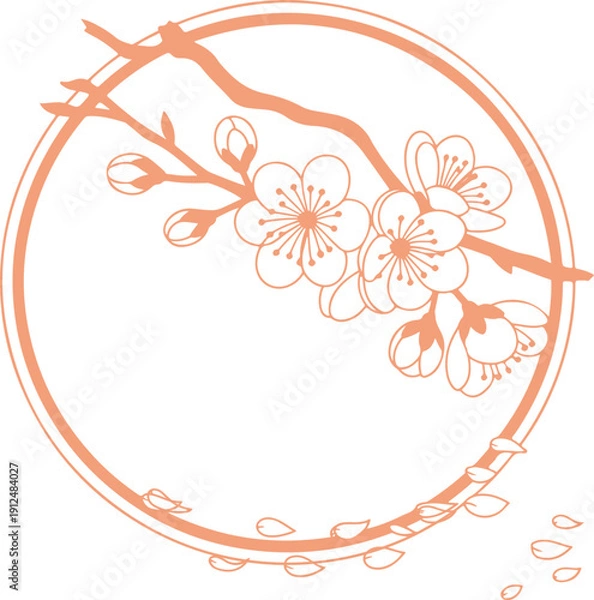 Obraz Cherry Flower Vector Design
