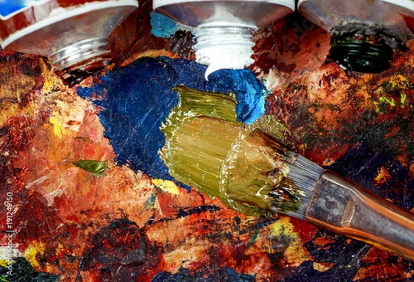 Fototapeta Смешанные масляные краски