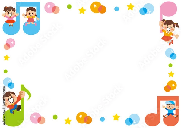 Obraz 誕生日, フレーム, 子供, 小学生, 学校, 幼稚園, 保育園, 卒業式, 入学式, 卒園式, 卒園, 入園, 入園式, 音楽, 音符, 小学校, ジャンプ, 元気, かわいい, 笑顔, 友達, 飛ぶ, 遊ぶ, 可愛い, ともだち, おめでとう, 生徒, 仲良し, 園児, 児童, クラスメイト, 楽しい, 嬉しい, パーティー, バンザイ, 人物, なかよし, 幼児, メッセージ, 飾り枠, 看