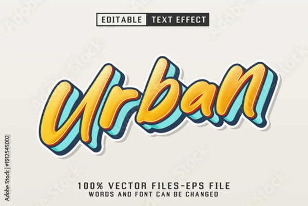 Obraz Urban 3d Text - Editable Text Effect