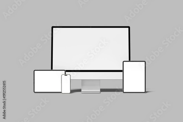 Obraz Multi Devices Blank Mockup Scene Creator