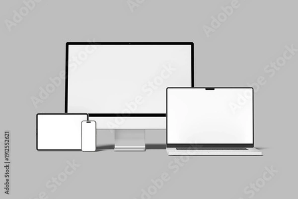 Obraz Multi Devices Blank Mockup Scene Creator