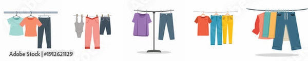 Obraz pants and clothes hanger vector