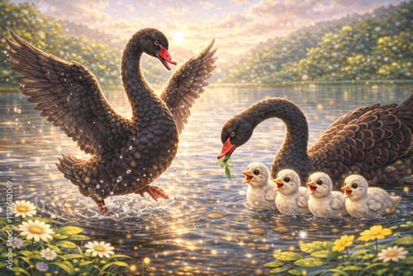 Obraz 動物-コクチョウ