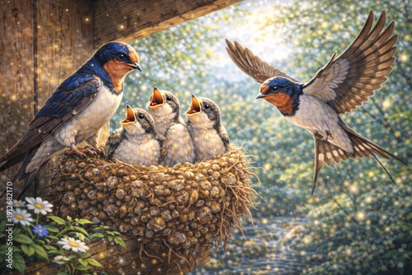 Obraz 動物-ツバメ