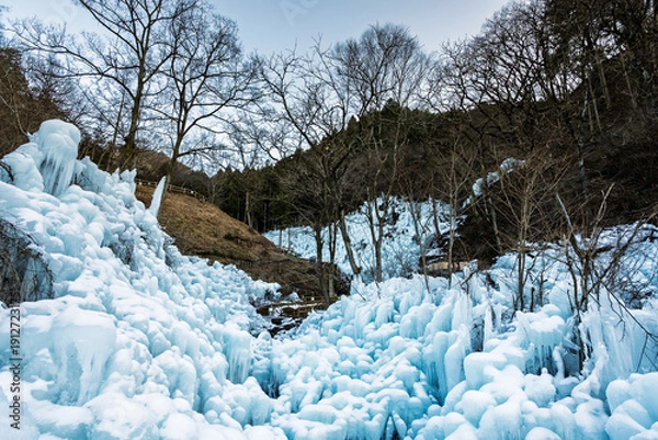Obraz 夕方のあしがくぼの氷柱