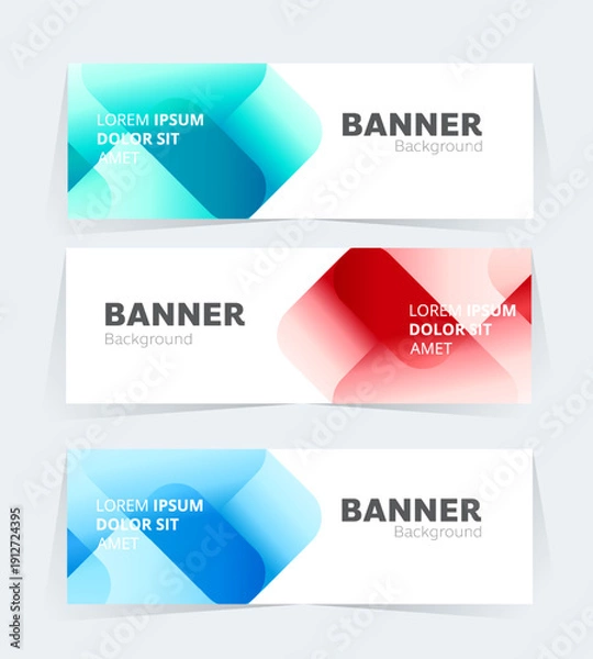 Fototapeta Geometric banner design with vector presentation template.