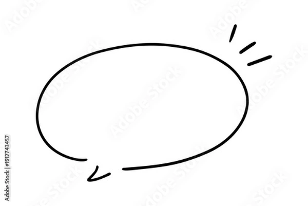 Obraz ペンの手書き吹き出し_黒