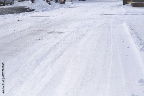 Obraz 圧雪の道路