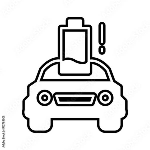 Obraz Charging electric car icon