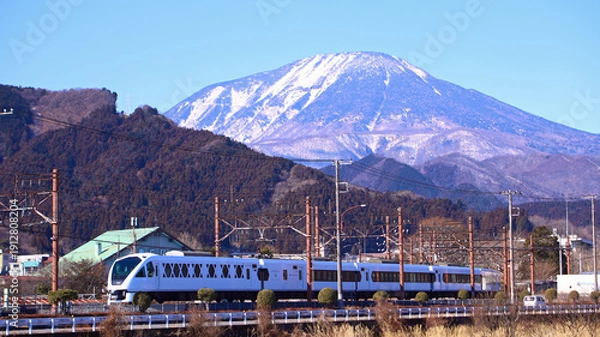 Obraz 日光市　東武日光駅へ向かうスペーシアＸ