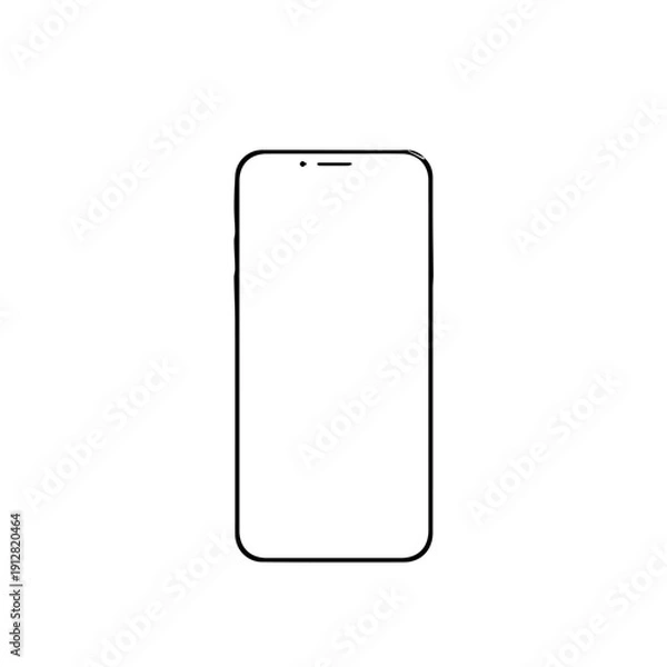 Obraz Sleek Modern Smartphone Vector Illustration