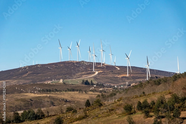 Obraz wind turbines farm