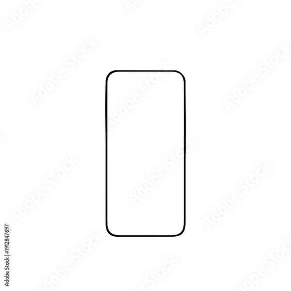 Obraz Sleek Modern Smartphone Vector Illustration