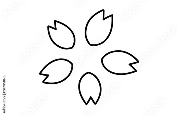 Obraz 桜の花びらのアイコン