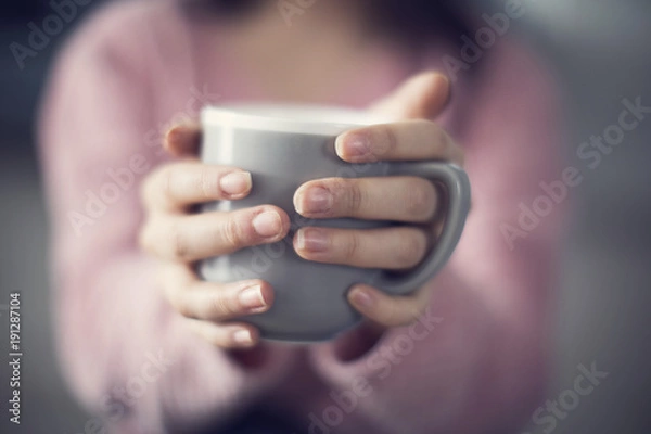 Obraz Woman holding coffee mug