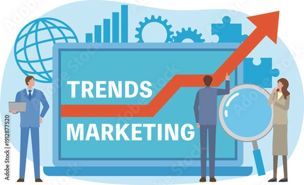 Obraz トレンドマーケティングのイメージイラスト