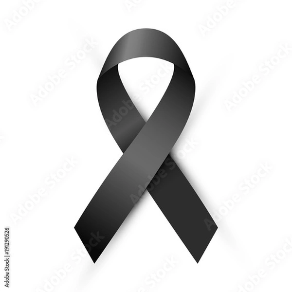 Obraz Vector black ribbon