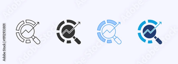 Obraz Analyzing Icon Set Multistyle Various Collection Element For Design