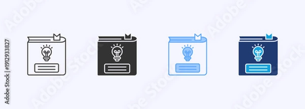 Obraz Creative Book Icon Set Multistyle Various Collection Element For Design