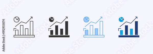 Obraz Graph Icon Set Multistyle Various Collection Element For Design