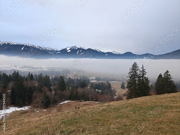 Obraz mountain landscape with fog