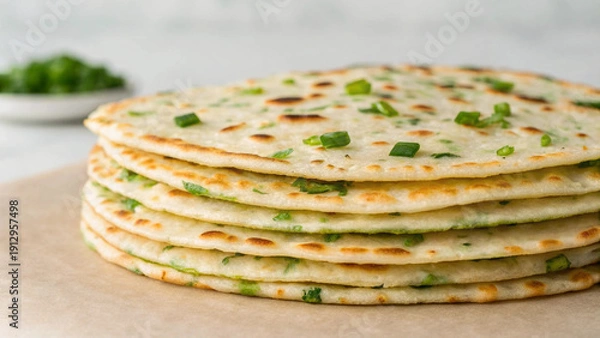 Obraz scallion pancake layers 