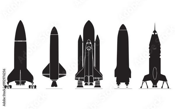 Obraz Rocket Payload Fairing Nose Silhouette