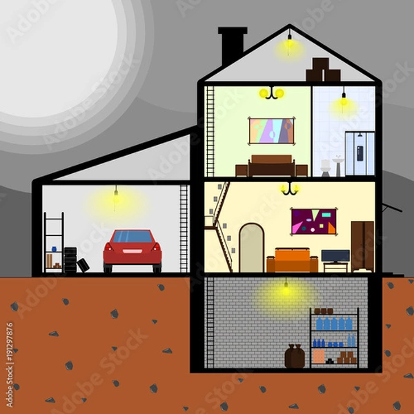 Obraz House with internal layout