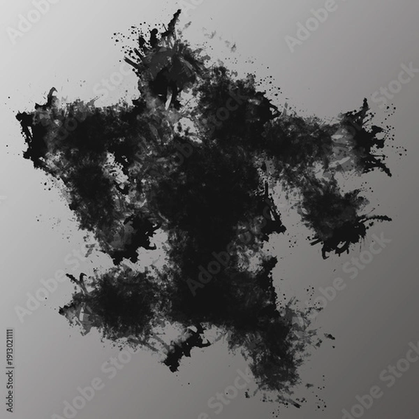 Obraz 抽象的　水墨画　背景素材