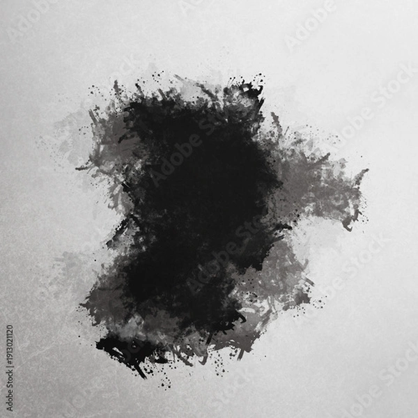 Obraz 抽象的　水墨画　背景素材