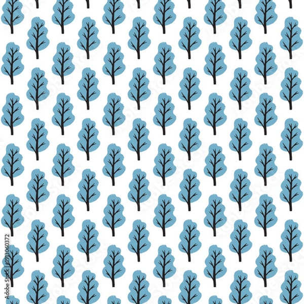 Fototapeta tree mixed seamless pattern