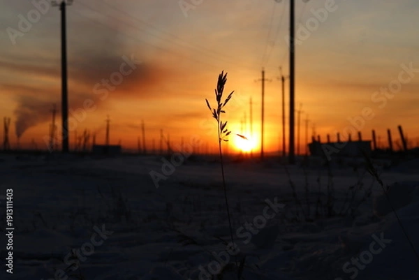 Obraz sunset in the mountains