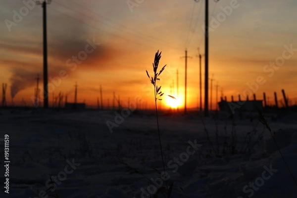 Obraz sunset in the mountains