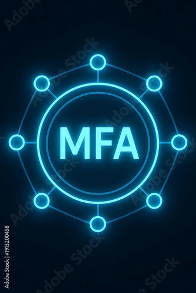 Obraz Multi-Factor Authentication (MFA) and Multi-Level Security Implementation Depicting Advanced Identity Verification, Access Control, Data Protection, and Cybersecurity Strategies