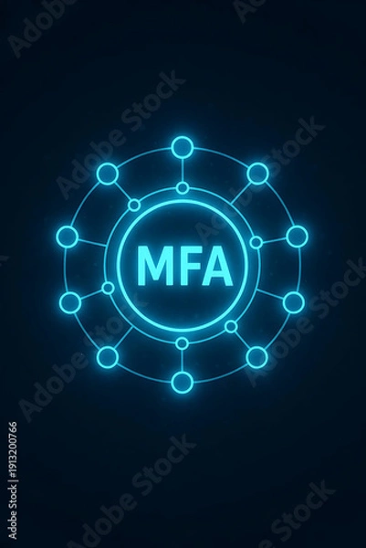 Obraz Multi-Factor Authentication (MFA) and Multi-Level Security Implementation Depicting Advanced Identity Verification, Access Control, Data Protection, and Cybersecurity Strategies