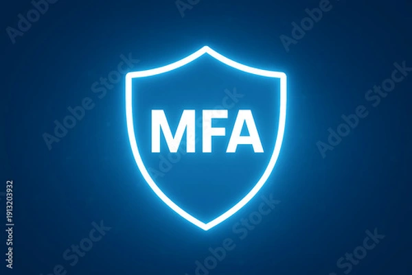 Obraz Multi-Factor Authentication (MFA) and Multi-Level Security Implementation Depicting Advanced Identity Verification, Access Control, Data Protection, and Cybersecurity Strategies
