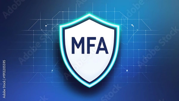 Obraz Multi-Factor Authentication (MFA) and Multi-Level Security Implementation Depicting Advanced Identity Verification, Access Control, Data Protection, and Cybersecurity Strategies