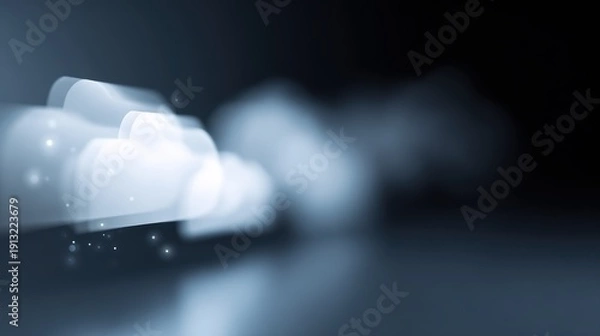 Obraz digital document transfer system, cloud file sharing, ftp data exchange, modern information technology concept