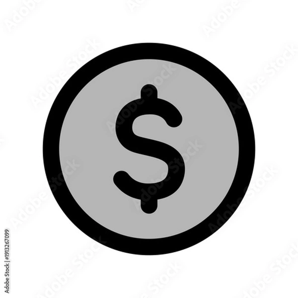 Obraz ドルマークの硬貨アイコン
