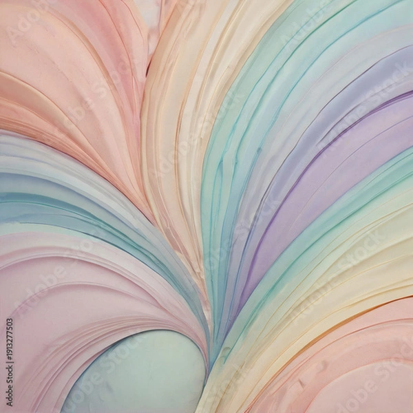 Obraz Soft Pastel Rainbow Abstract Wave Background