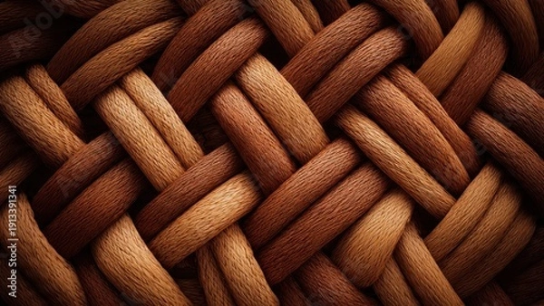 Obraz Woven Brown Rope Texture Background