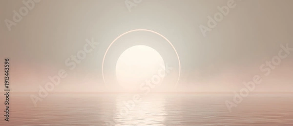 Obraz 抽象的で美しいサンライズと海