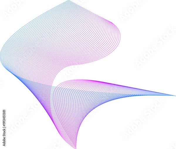 Obraz 추상적 보라색 그라데이션 라인 메쉬 도형
