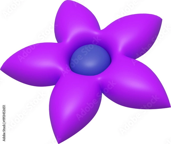 Obraz 입체 보라색 꽃