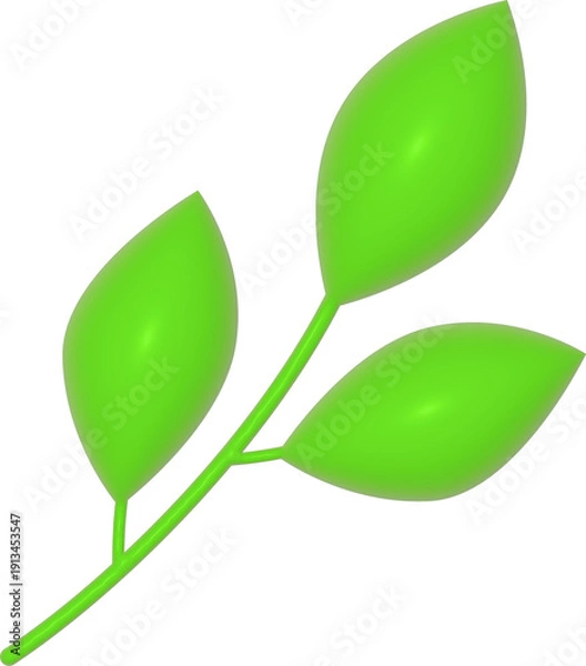 Obraz 귀여운 연두색 잎파리