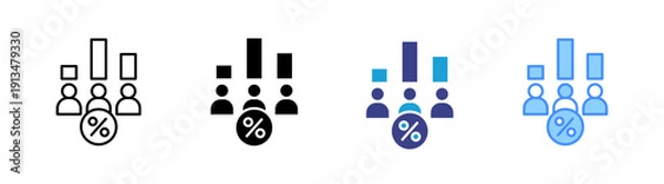 Obraz Survey Results icon set multiple style collection